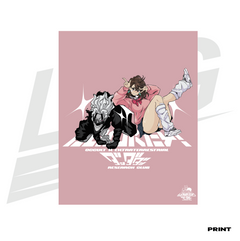 LIMITED EDITION ART PRINT -  LOWKEY! "MOMO & OKARUN" DANDADAN PRINT
