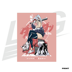 LIMITED EDITION ART PRINT -  LOWKEY! "RESPECT YOUR ELDERS!" DANDADAN PRINT - BUBBLEGUM