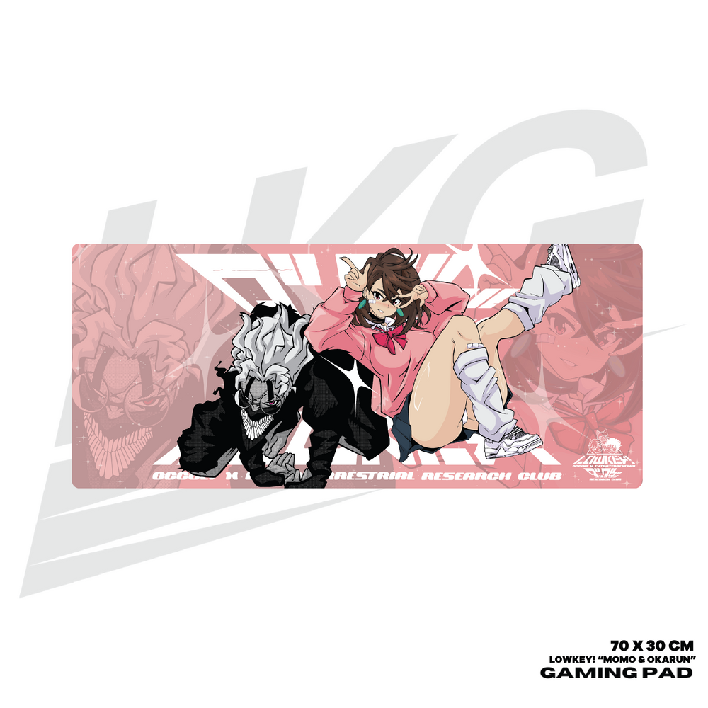LOWKEY! "MOMO & OKARUN" GAMING MOUSE PAD