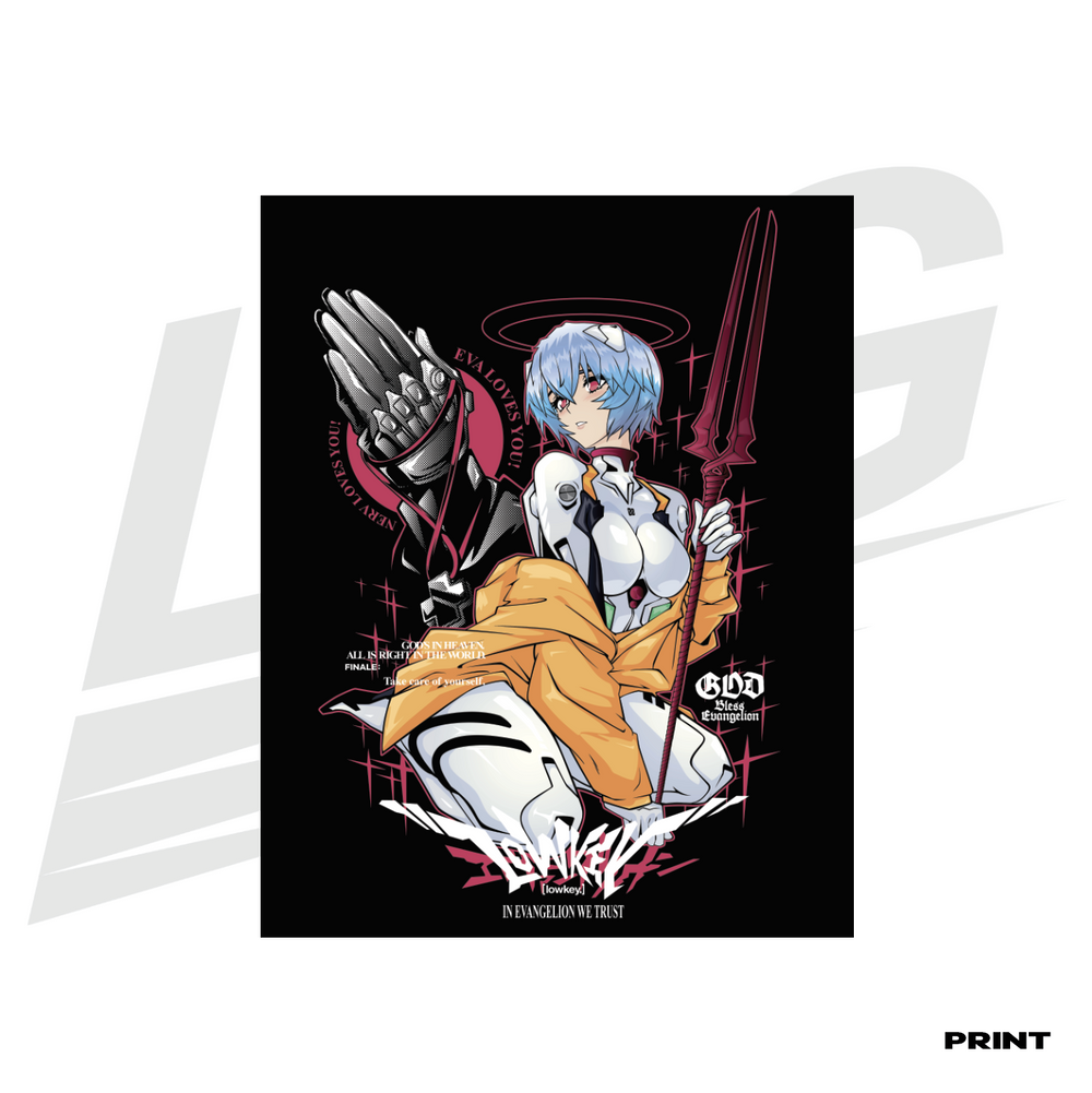 LIMITED EDITION ART PRINT -  LOWKEY! "IN EVA WE TRUST" PRINT