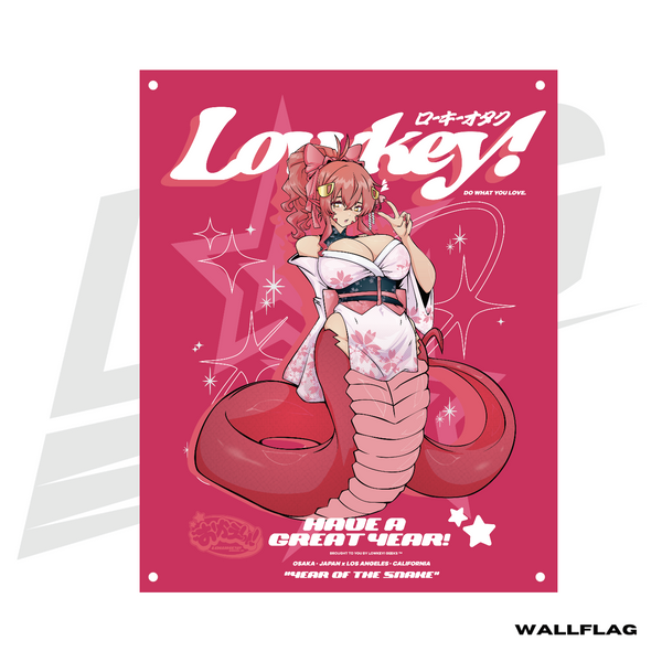 ***SPECIAL RELEASE!*** ~ LOWKEY! "YEAR OF THE SNAKE" MIIA WALL FLAG