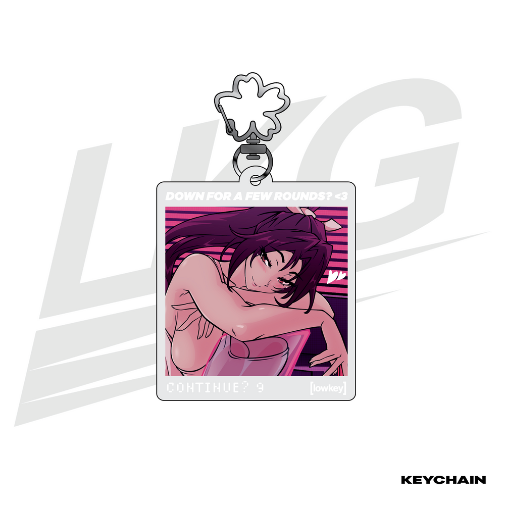 LOWKEY! "CAPCOM & CHILL" COZY MAI KEYCHAIN - SAKURA CLIP
