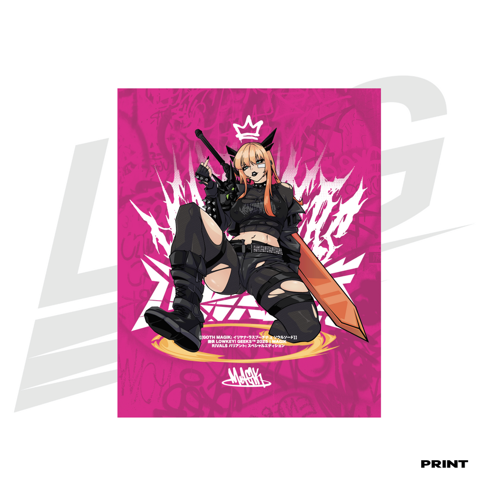 LIMITED EDITION ART PRINT -  LOWKEY! "GOTH MAGIK" PRINT