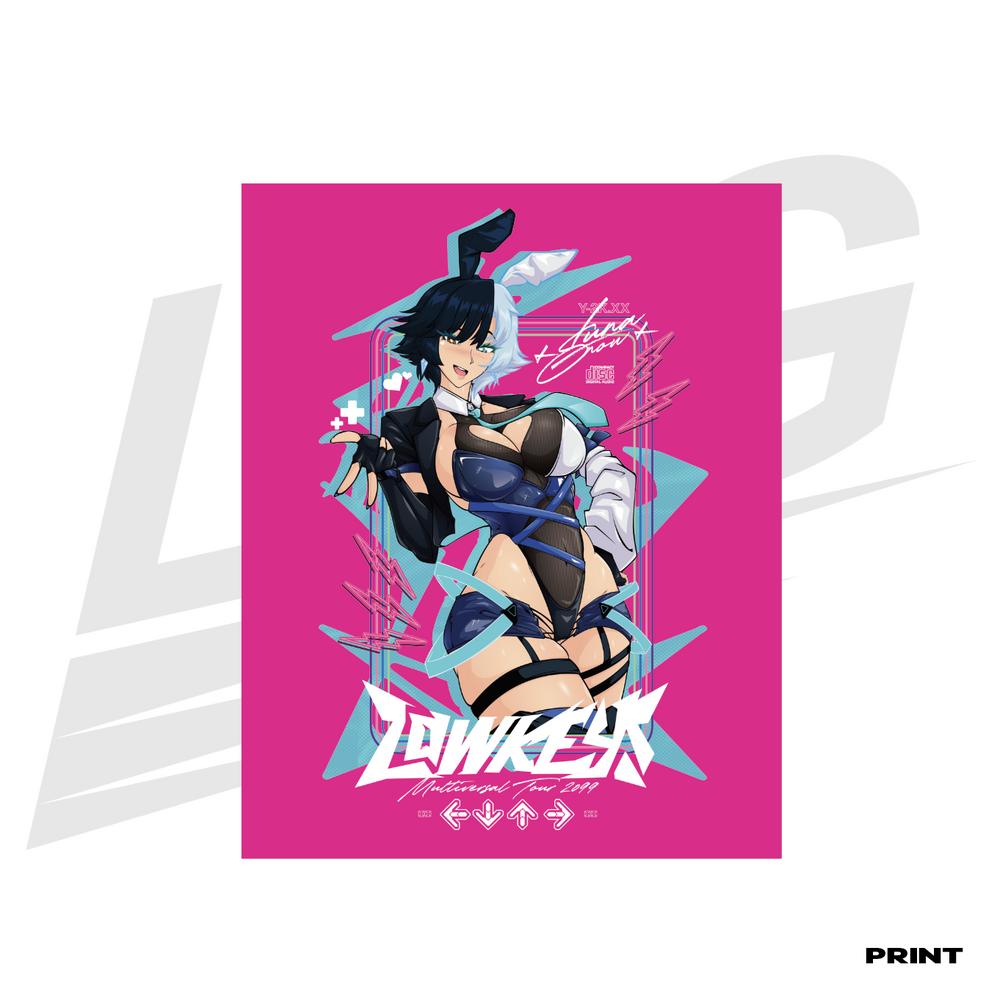LIMITED EDITION ART PRINT -  LOWKEY! "LUNABUNNY" MULTIVERSE TOUR PRINT