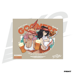 LIMITED EDITION ART PRINT -  LOWKEY! "GOONERS & GYARUS" PRINT