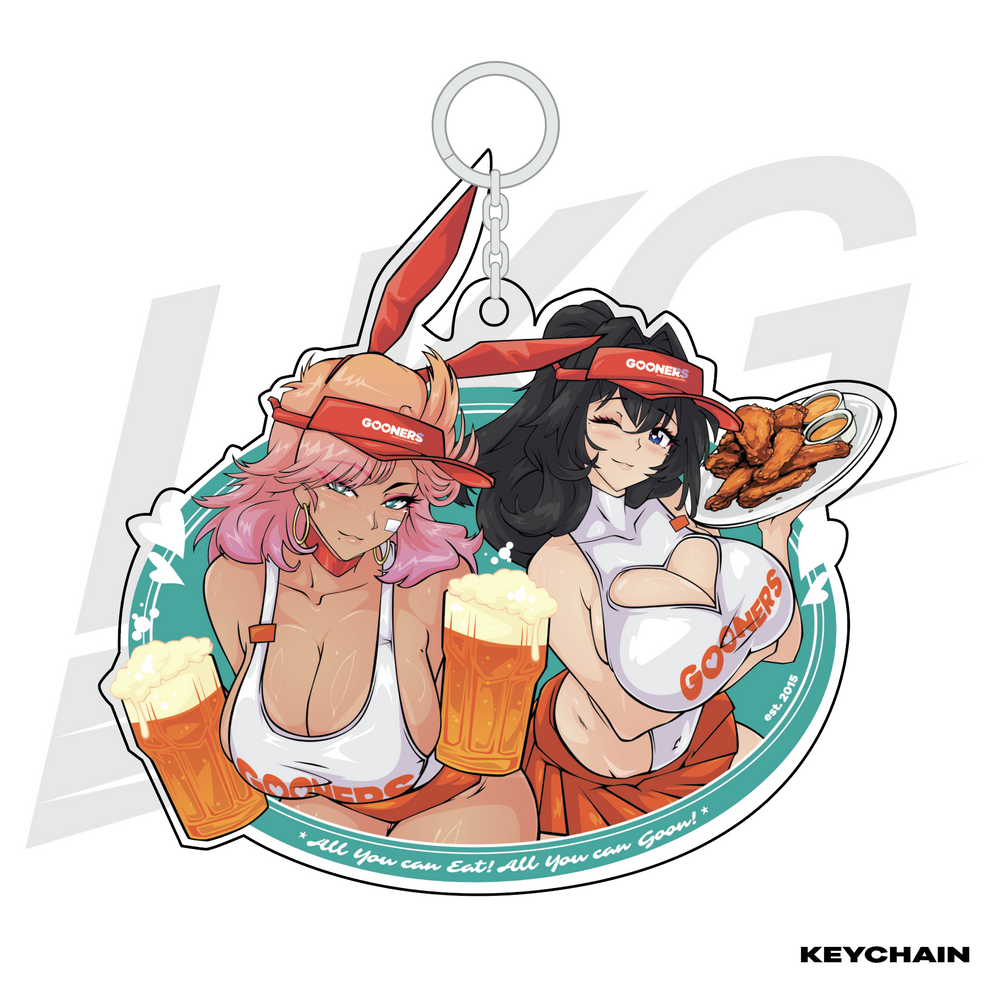 LOWKEY! "GOONERS & GYARUS" KEYCHAIN