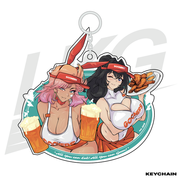 LOWKEY! "GOONERS & GYARUS" KEYCHAIN