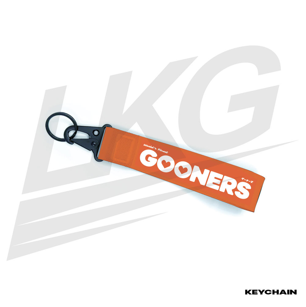 LOWKEY! "GOONERS" RACING KEY STRAP - HYPER ORANGE