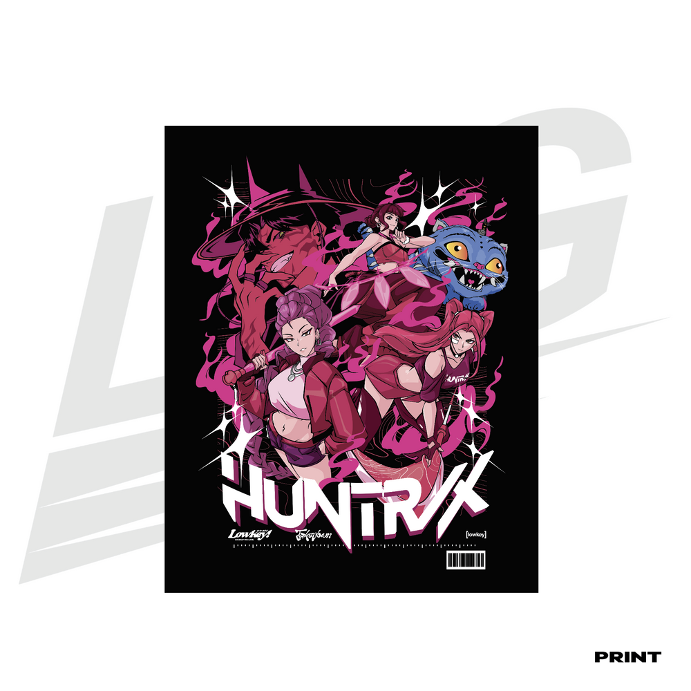 LIMITED EDITION ART PRINT -  LOWKEY! "TAKEDOWN" HUNTRIX VS SAJA PRINT