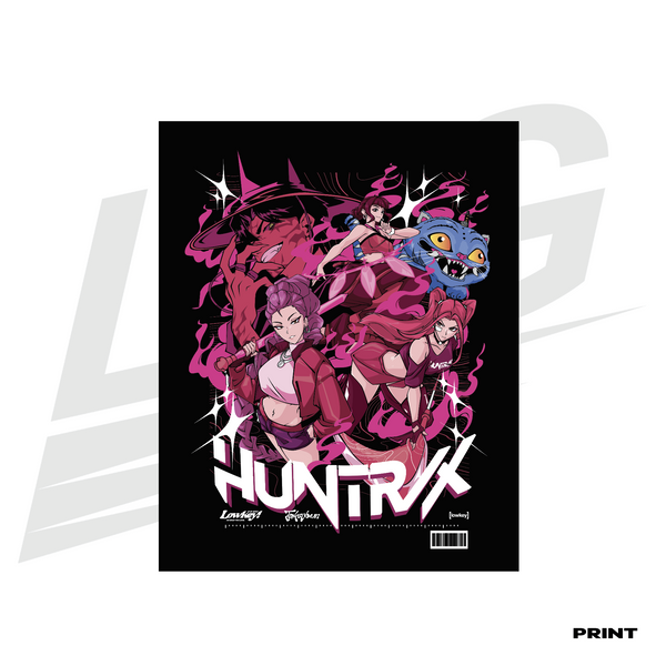 LIMITED EDITION ART PRINT -  LOWKEY! "TAKEDOWN" HUNTRIX VS SAJA PRINT