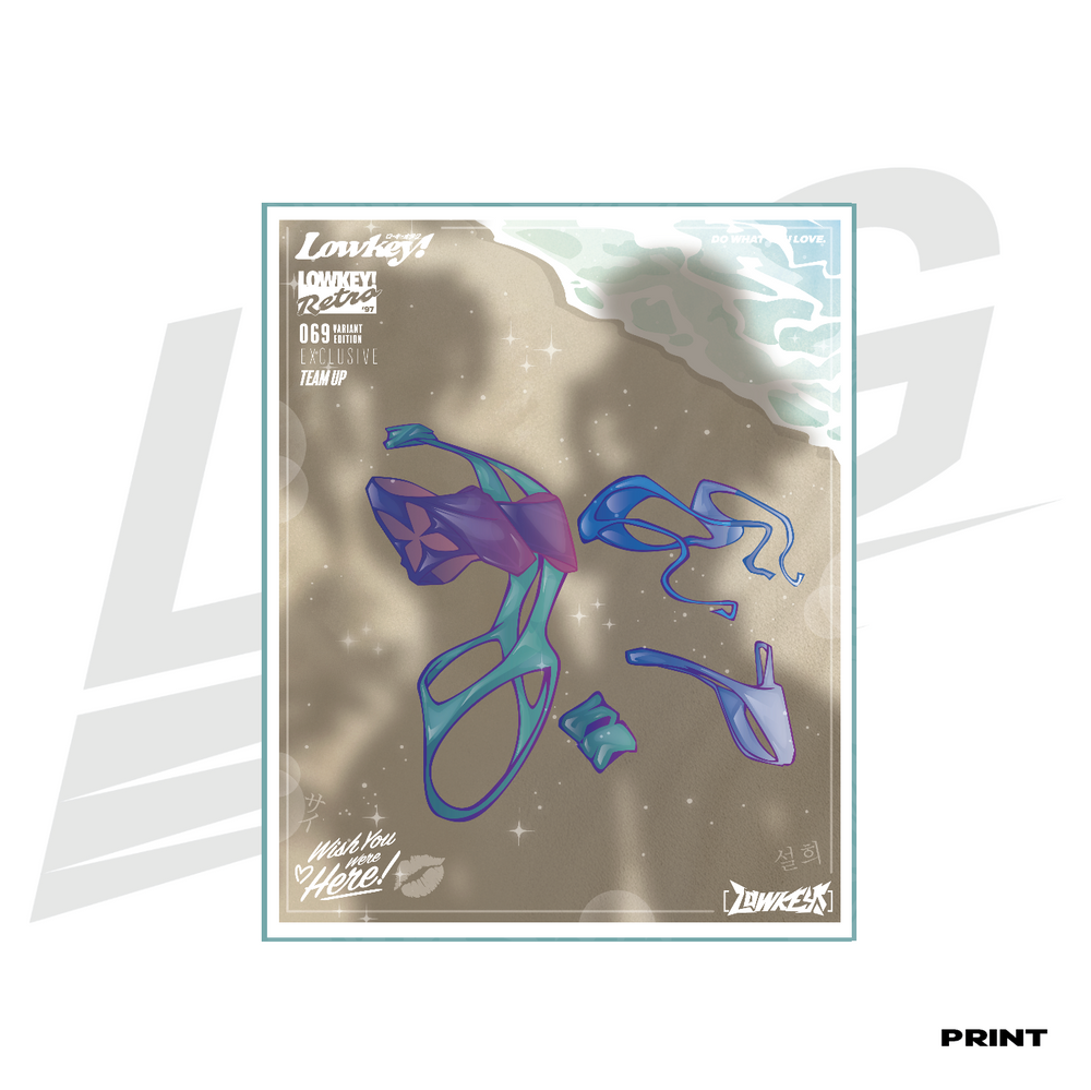 LIMITED EDITION ART PRINT -  LOWKEY! "SUMMERTIME SAI & LUNA" POSTCARD PRINT