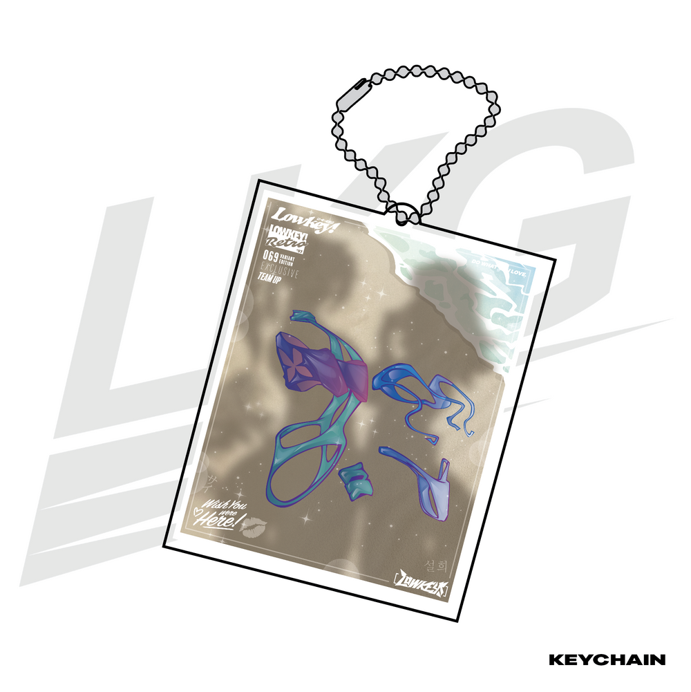 LOWKEY! "SUMMERTIME SAI & LUNA" POSTCARD KEYCHAIN