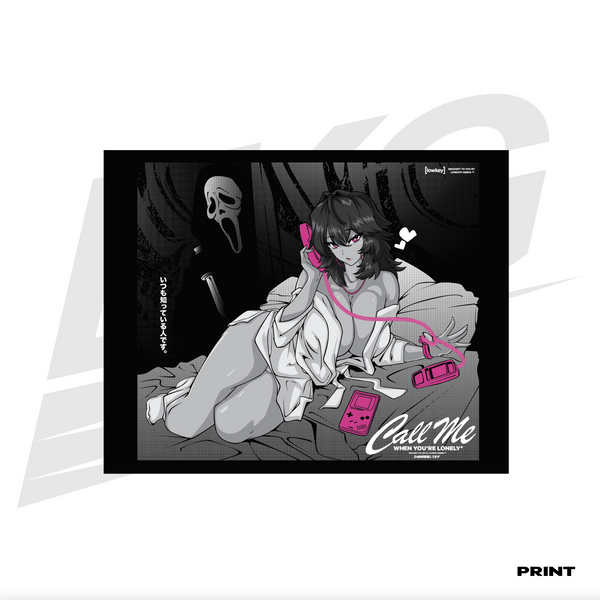 LIMITED EDITION ART PRINT -  LOWKEY! "CALL ME WHEN YOU'RE LONELY" GHOSTFACE PRINT