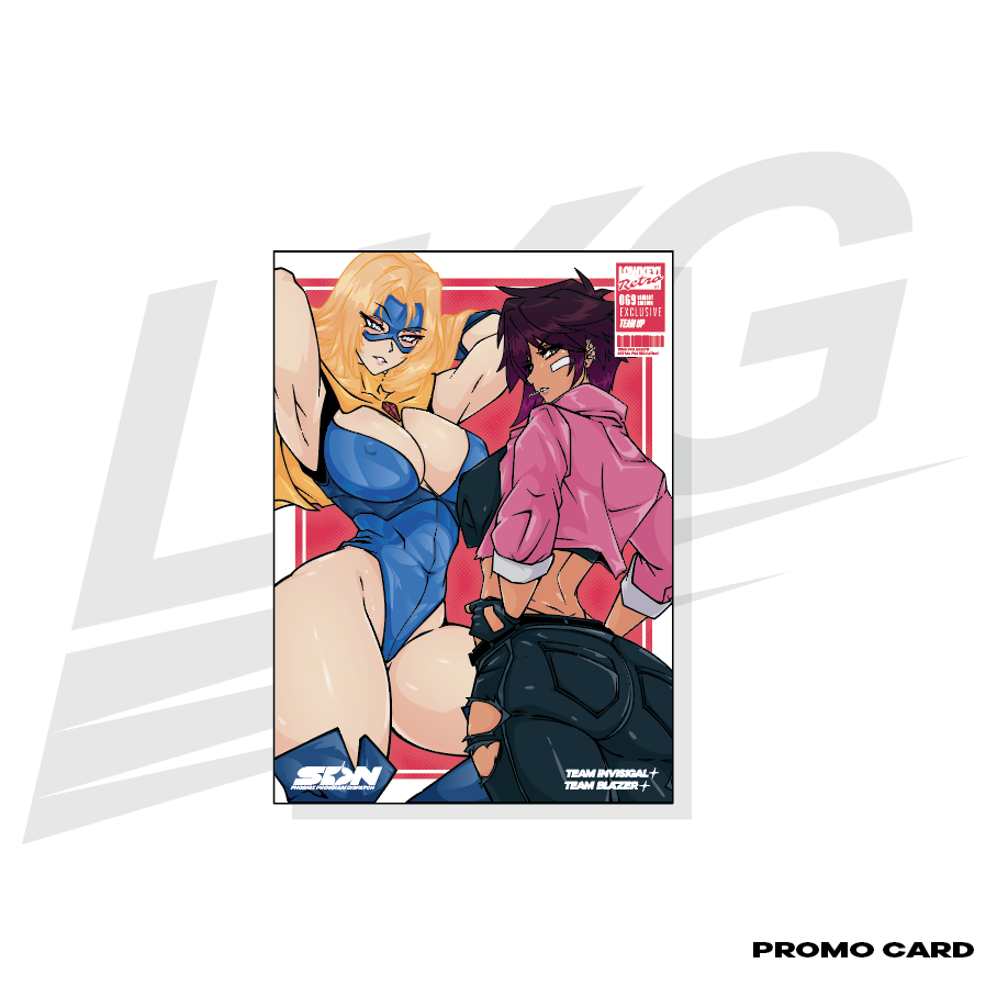 LIMITED EDITION FOIL CARD -  LOWKEY! "BLAZER & INVISIGAL" TAG TEAM COLLECTIBLE PROMO CARD