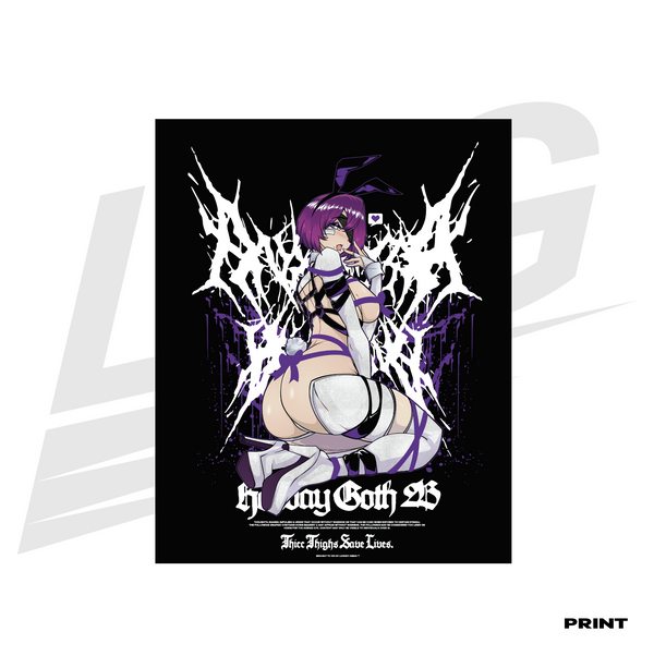 LIMITED EDITION ART PRINT -  LOWKEY! "HOLIDAY GOTH 2B" PRINT