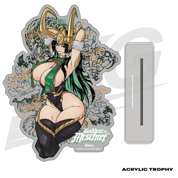 LOWKEY! "GODDESS OF MISCHIEF" LADY LOKI ACRYLIC TROPHY