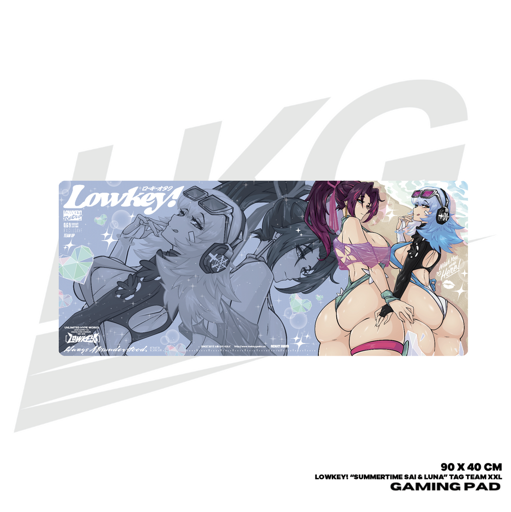 LOWKEY! "SUMMERTIME SAI & LUNA" TAG TEAM GAMING MOUSE PAD - XXL