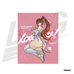 LIMITED EDITION ART PRINT -  LOWKEY! "HYPE KASUMI" PRINT - WHITE DRESS VER