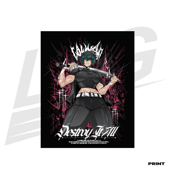 LIMITED EDITION ART PRINT -  LOWKEY! "DESTROY IT ALL" MAKI PRINT