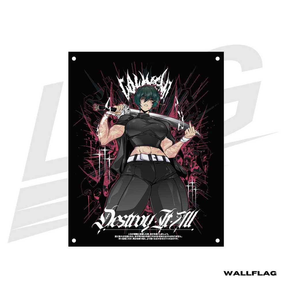 LOWKEY! "DESTROY IT ALL" MAKI WALL FLAG