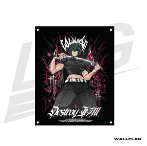 LOWKEY! "DESTROY IT ALL" MAKI WALL FLAG