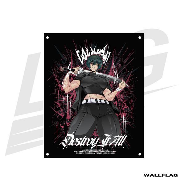 LOWKEY! "DESTROY IT ALL" MAKI WALL FLAG