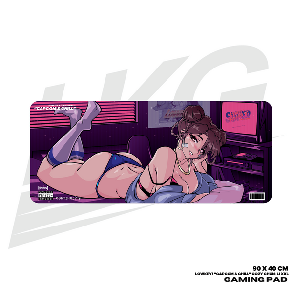 LOWKEY! "CAPCOM & CHILL" CHUN-LI GAMING MOUSE PAD - XXL