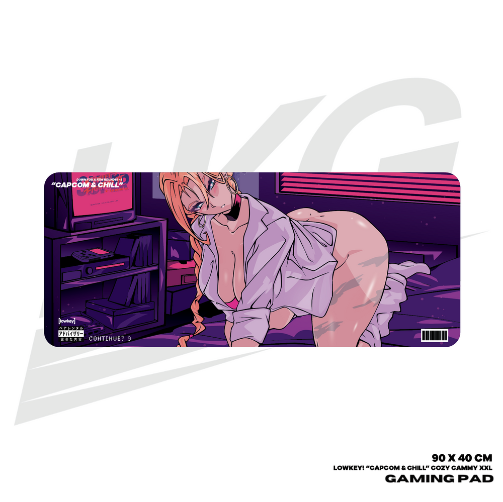 LOWKEY! "CAPCOM & CHILL" CAMMY GAMING MOUSE PAD - XXL