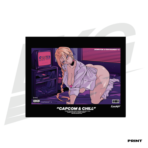 LIMITED EDITION ART PRINT -  LOWKEY! "CAPCOM & CHILL" CAMMY PRINT