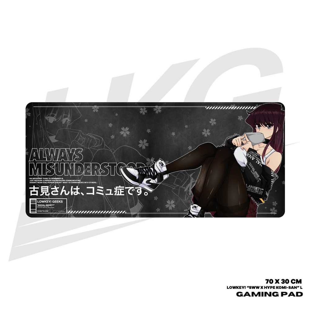 LOWKEY! "SWW X HYPE KOMI-SAN” GAMING MOUSE PAD