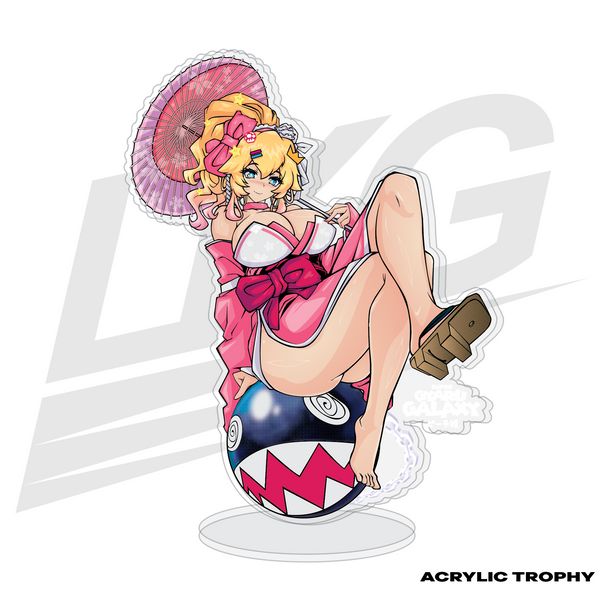 ***SPECIAL RELEASE!***~ LOWKEY! "SUPER GYARU GALAXY" PEACH HIME ACRYLIC TROPHY