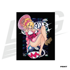 LIMITED EDITION ART PRINT -  LOWKEY! "SUPER GYARU GALAXY" PEACH HIME PRINT