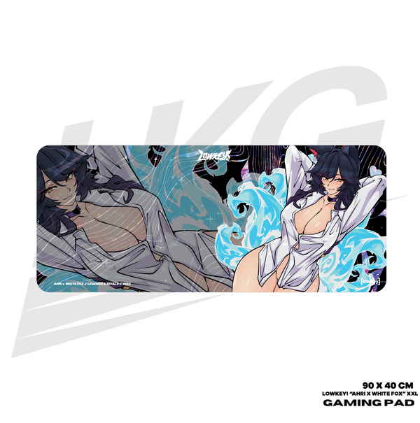 LOWKEY! "AHRI X WHITE FOX" GAMING MOUSE PAD - XXL