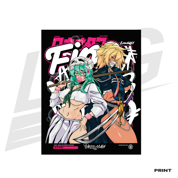 LIMITED EDITION ART PRINT - LOWKEY! "SUKEBAN HARRIBEL & NELLIEL" PRINT