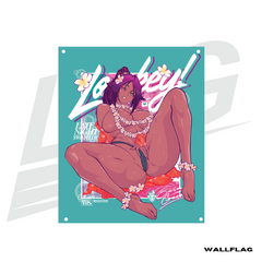 LOWKEY! "LEI'D BACK" SWIMSUIT YORUICHI WALL FLAG
