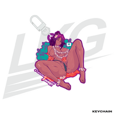 LOWKEY! "LEI'D BACK" SWIMSUIT YORUICHI KEYCHAIN