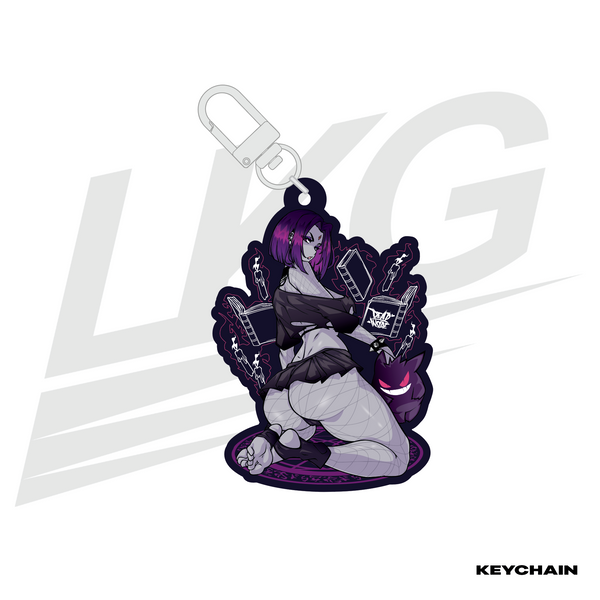 LOWKEY! "DEAD INSIDE" GOTH RAVEN KEYCHAIN