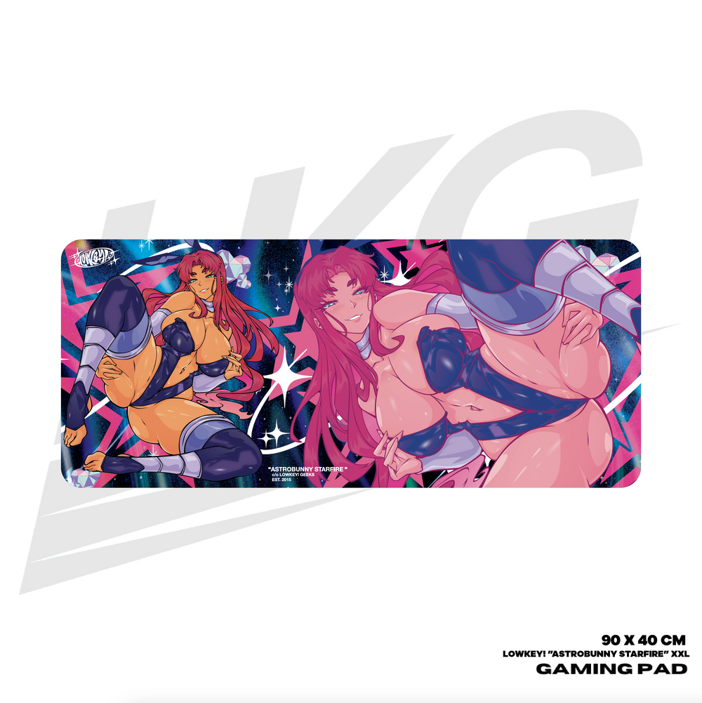 LOWKEY! "ASTROBUNNY STARFIRE" GAMING MOUSE PAD - XXL