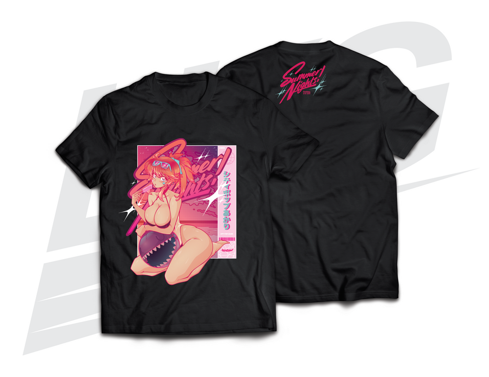 LOWKEY! "CITY POP AKARI" VINTAGE TEE - BLACK