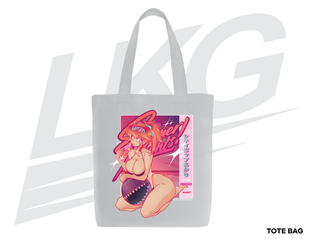 LOWKEY! "CITY POP AKARI" VINTAGE TOTE BAG