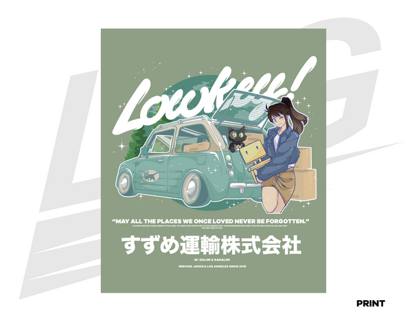 LIMITED EDITION ART PRINT - LOWKEY! "SUZUME & CO." PRINT