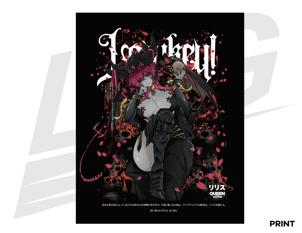 LIMITED EDITION ART PRINT - LOWKEY! "QUEEN LILITH" PRINT