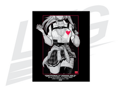 LIMITED EDITION ART PRINT - LOWKEY! [LONELYASFUCK] "EMOTIONALLY UNAVAILABLE" (B&W)