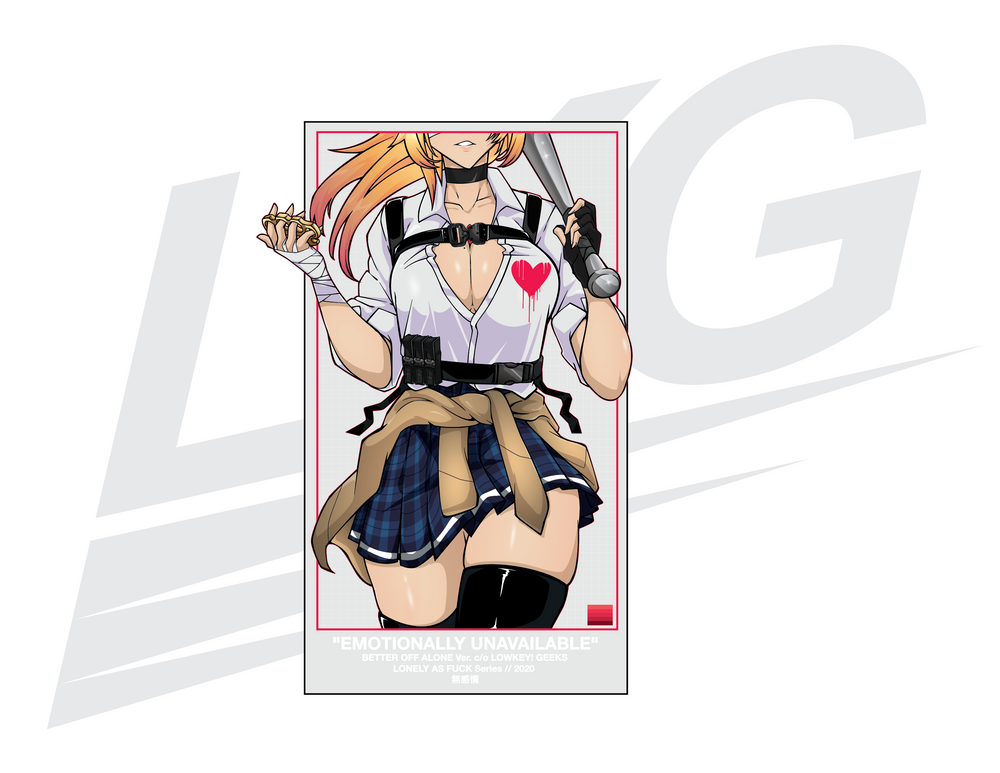 LOWKEY! "EMOTIONALLY UNAVAILABLE" - DIE CUT (COLOR)