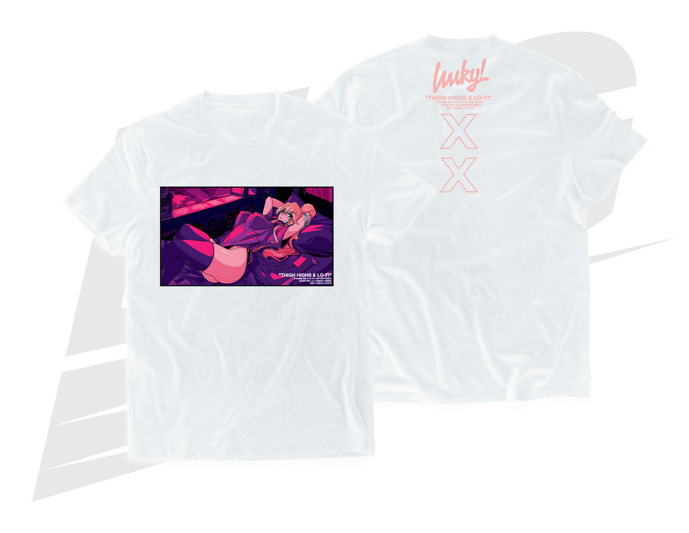 LOWKEY! "THIGH HIGHS & LO-FI VOL.2" TEE - WHITE