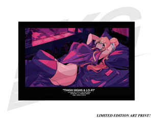 LIMITED EDITION ART PRINT - LOWKEY! "THIGH HIGHS & LO-FI VOL.2" PRINT