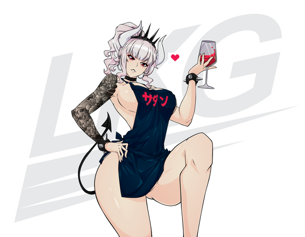 LOWKEY! "LUCIFER-CHAN" - DIE CUT (NAKED APRON EDITION)