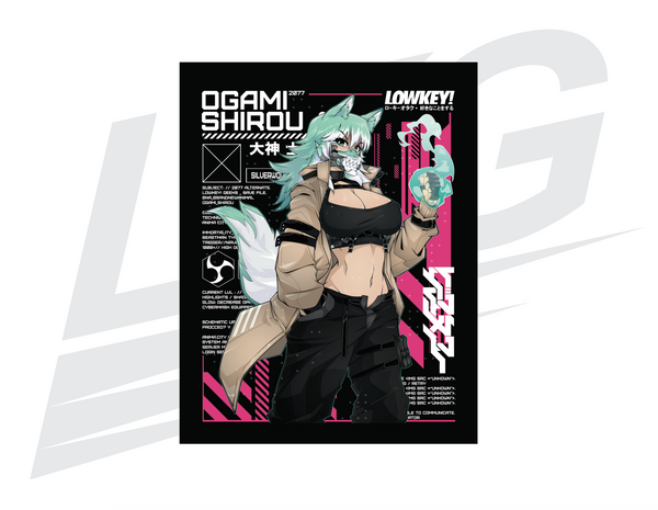 LIMITED EDITION ART PRINT - LOWKEY! "SHIROU-2077" PRINT