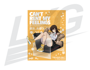 LIMITED EDITION ART PRINT - SWW CHIZURU MIZUHARA "CAN'T RENT MY FEELINGS" PRINT