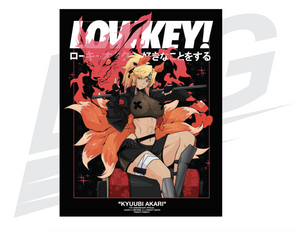 LIMITED EDITION ART PRINT - LOWKEY! "KYUUBI AKARI" 5TH ANNIVERSARY PRINT
